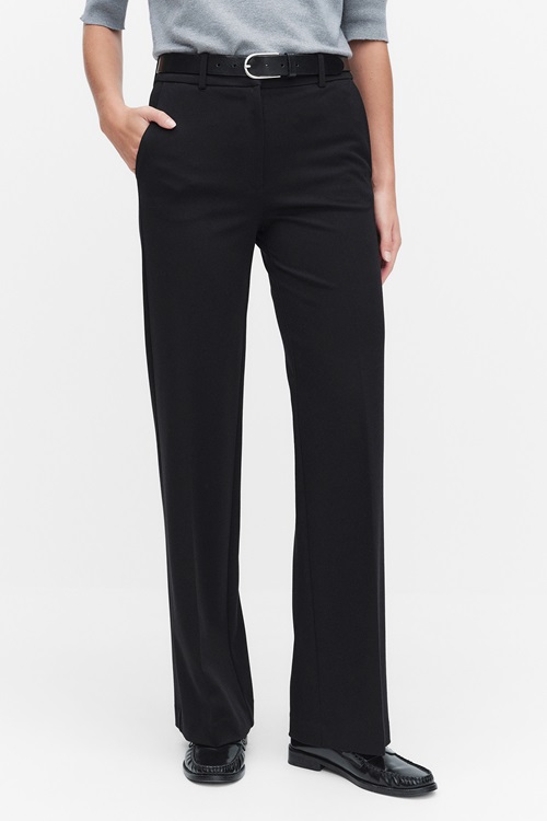 Stockh lm Petra Wide Trousers Kostymbyxor Black Dam 34 MQ Marqet