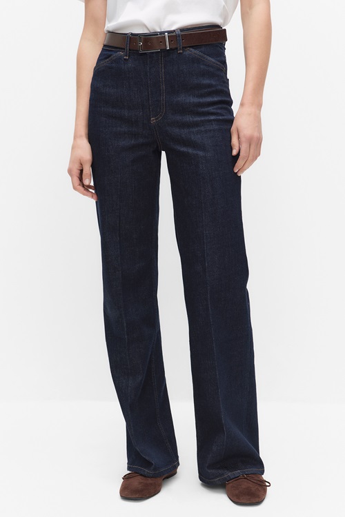 Stockholm Jane – dressade bootcut-jeans med hög midja