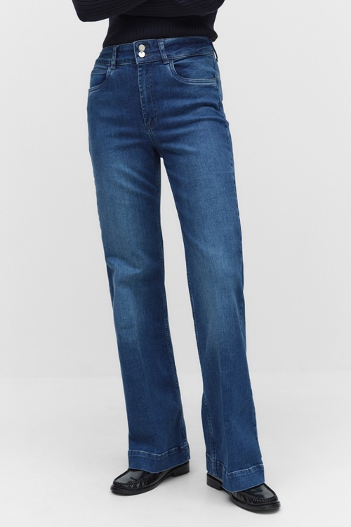 Stockh lm Vera Denim Trousers Bootcut & Flared Jeans Mid Blue Wash Dam 34 MQ Marqet