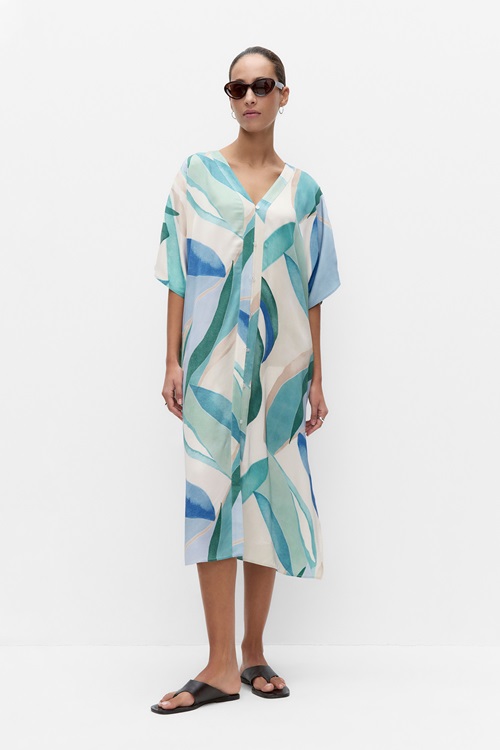 Stockh lm Malin kaftan med abstrakt mönster