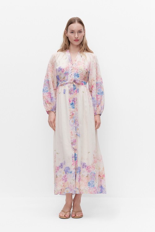 Dobber Vivianne midiklänning med blommönster