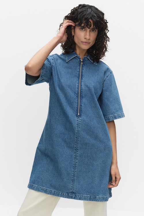 Stockh lm Studio Moa Dress Miniklänning Mid Blue Wash Dam XS MQ Marqet