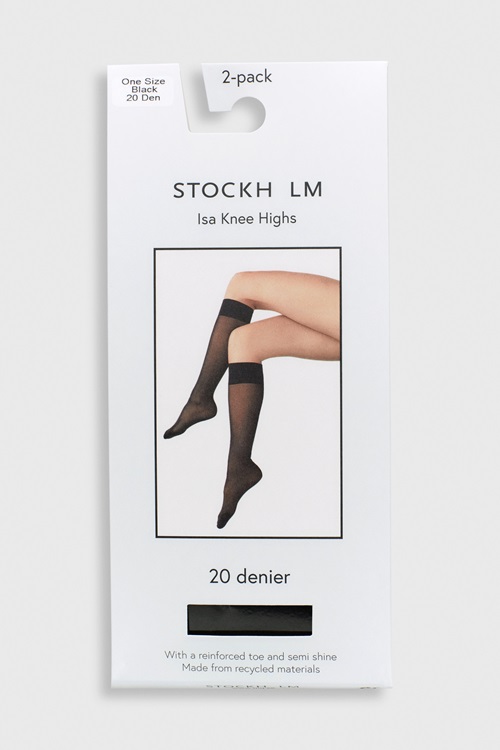 Stockh lm Isa knästrumpor 20 den 2-pack i svart för dam