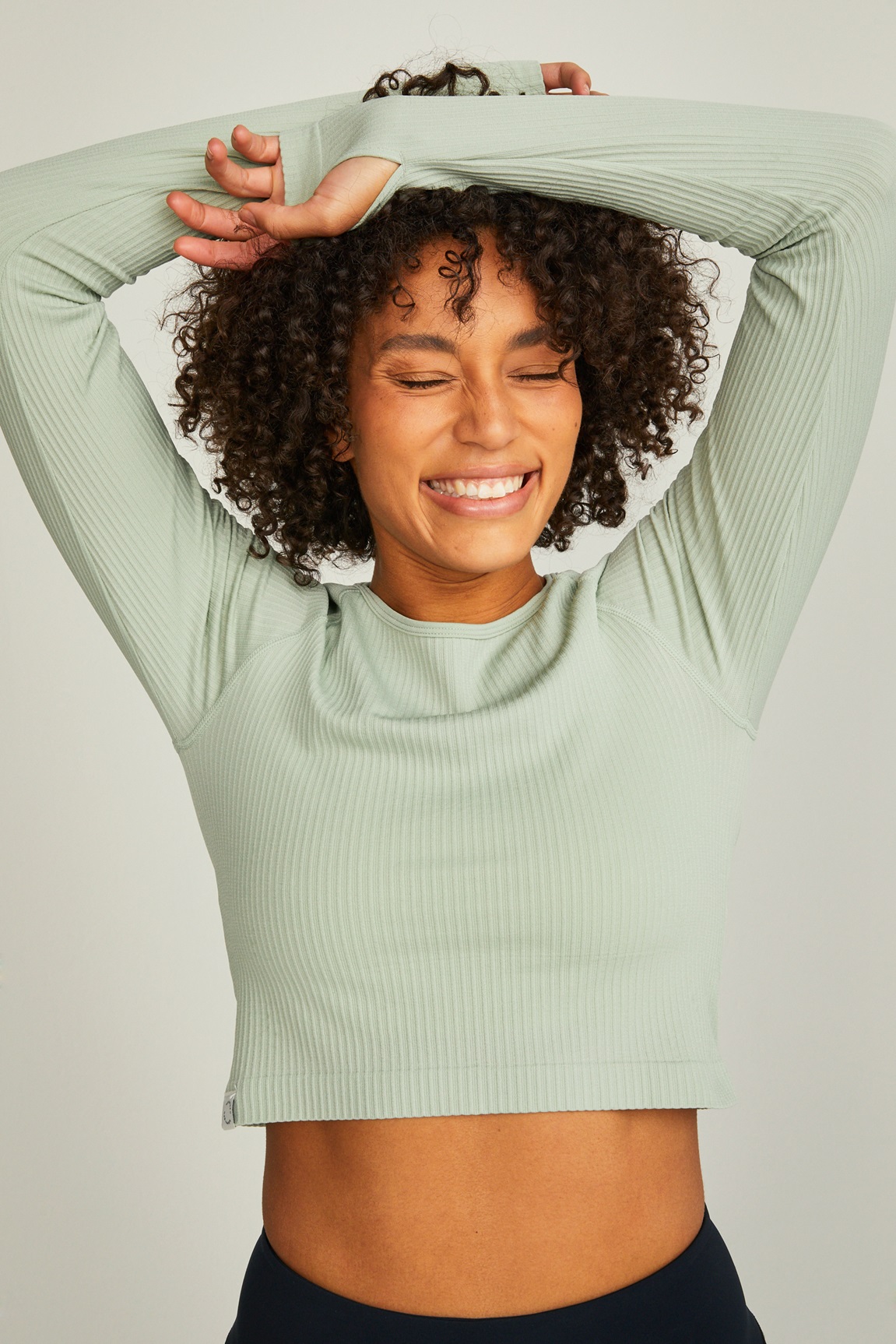 Röhnisch Seamless Crop Ls Desert Sage MQ Marqet