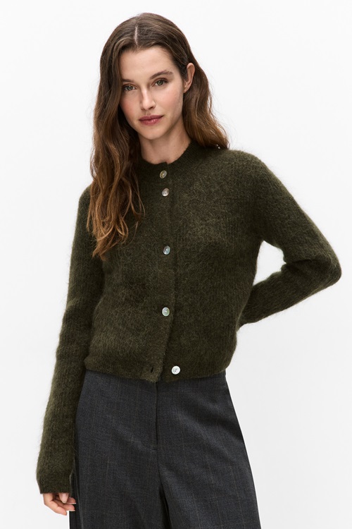 Andrea rib ls cardig