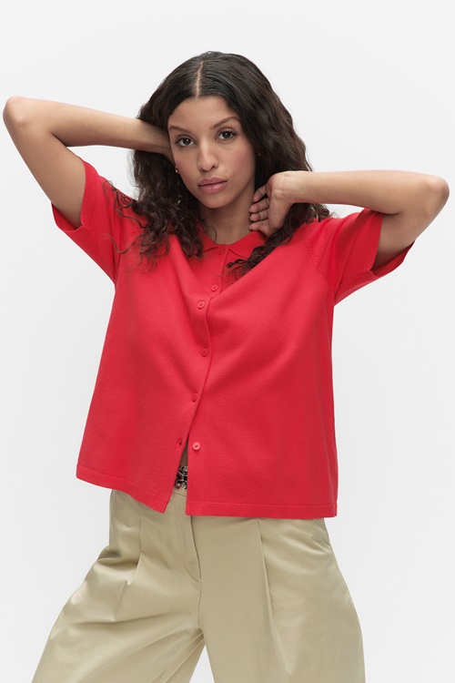 Stockh lm Elena Cardigan Koftor & Cardigans Red Dam XS MQ Marqet