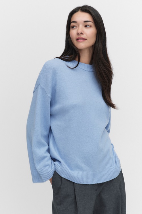 Stockh lm Studio Aria Knitted Sweater Stickade Tröjor LT Blue Dam S MQ Marqet