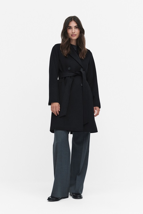 Stockh lm Edith Coat Kappor & Trenchcoats Black Dam 36 MQ Marqet