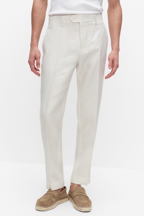 Bläck Nino Linen Trousers Kostymbyxor Ecru Herr 46 MQ Marqet 2