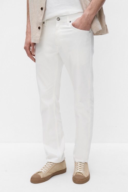 Lee Daren tapered jeans i vit denim