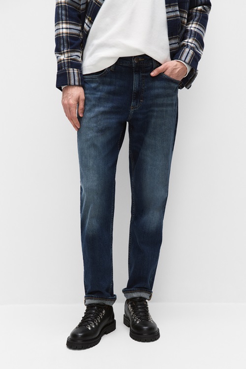 Lee David Tapered jeans med stretch – herr, rusty rivet