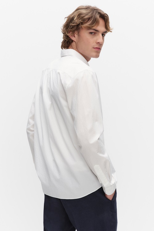 Bläck Edwin seersucker shirt casual skjortor herr – bild 2