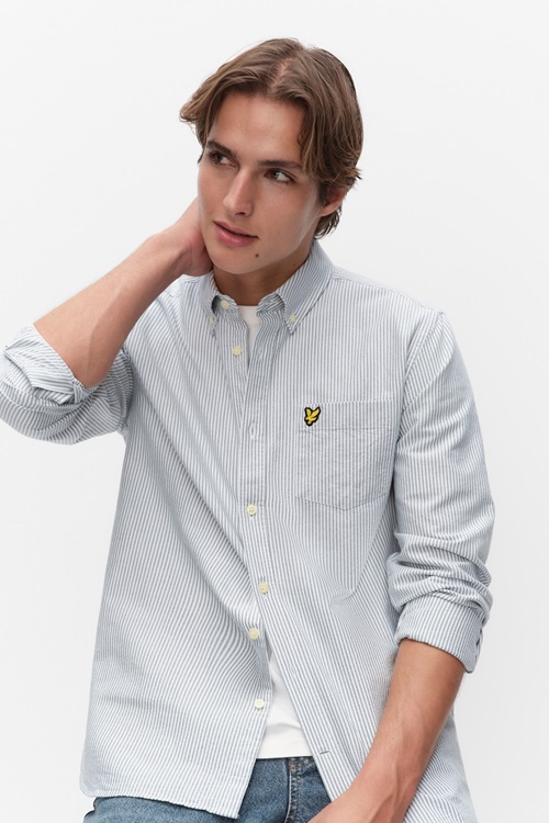 Lyle & Scott Stripe Oxford – randig herrskjorta