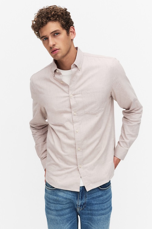 Dobber Ted flanellskjorta med button-down-krage