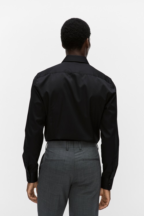 Bläck Leon premium twill shirt kostymskjortor herr – bild 2