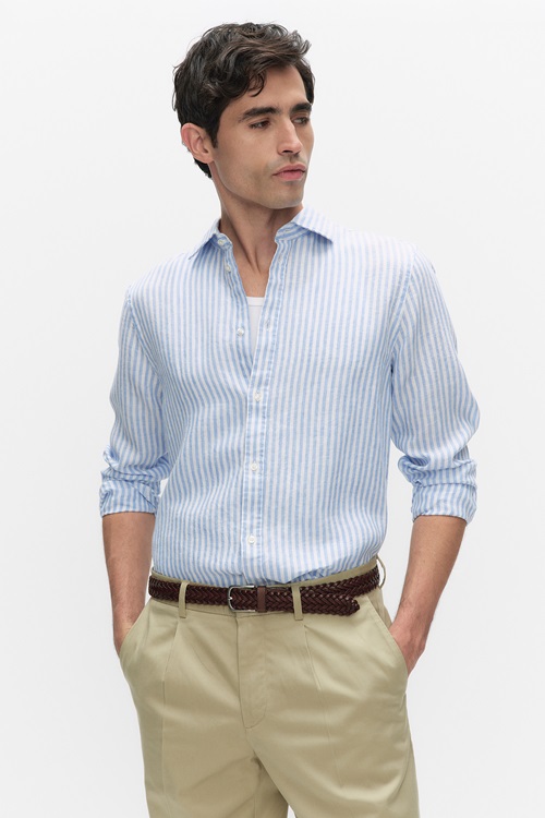 Bläck Dante Linen Shirt Linneskjortor Herr S MQ Marqet 1