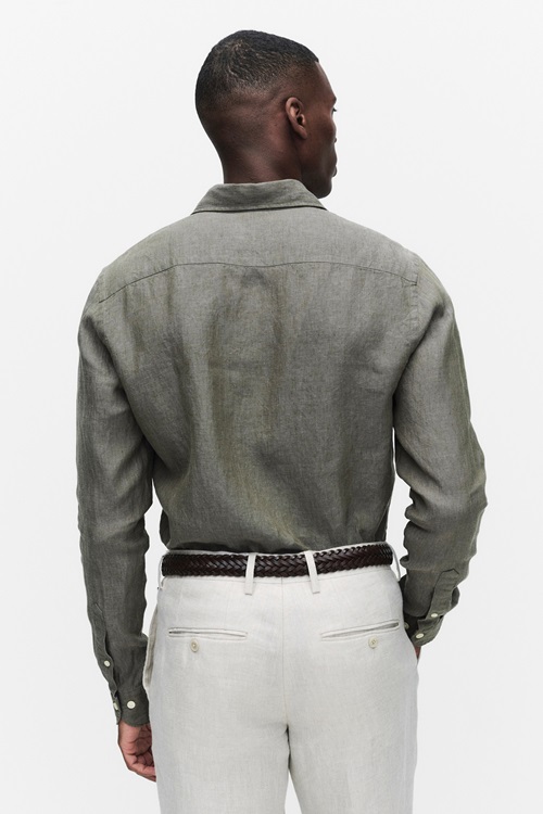 Bläck Dante linen shirt linneskjortor herr – bild 2