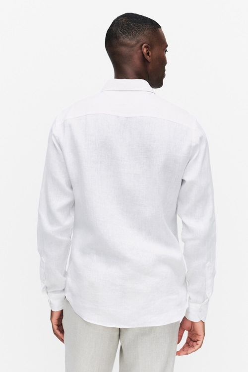 Bläck Dante linen shirt linneskjortor herr – bild 2