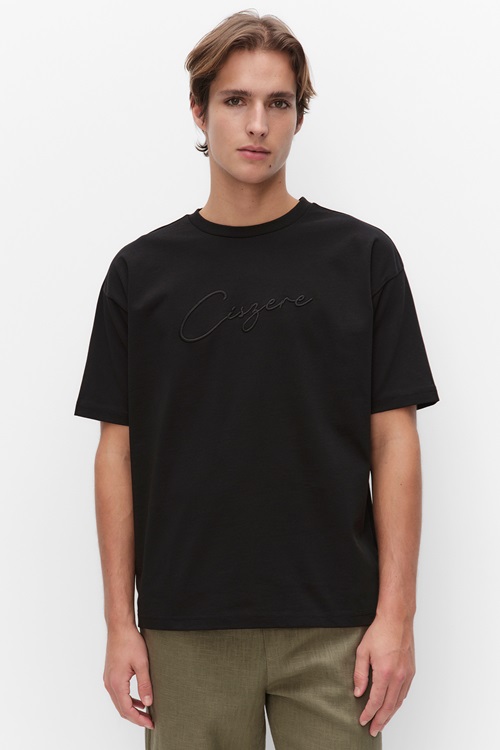 Ciszere Noel – t-shirt i tung bomull med puff print