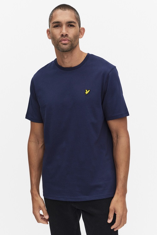 Lyle & Scott – enfärgad t-shirt med rund hals