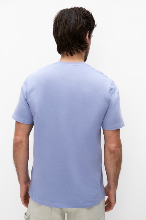 Lyle and Scott T-shirt Bubble Blå Ljusblå Lila Storlek herr – bild 3