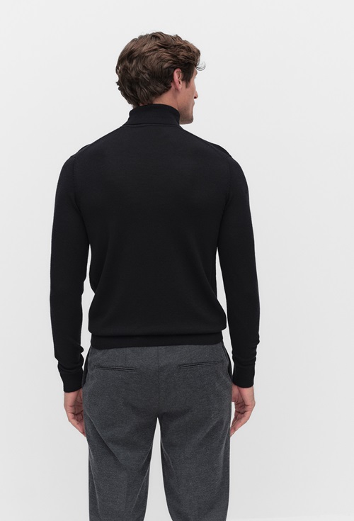 Bläck Ossian merino rollneck tröjor herr – bild 2