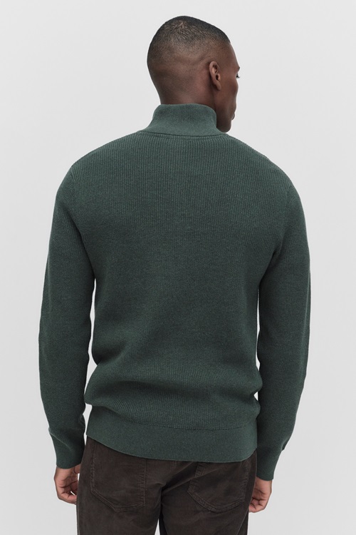 Dobber Andres Half Zip Stickade Tröjor Light Beige Herr S MQ Marqet 2