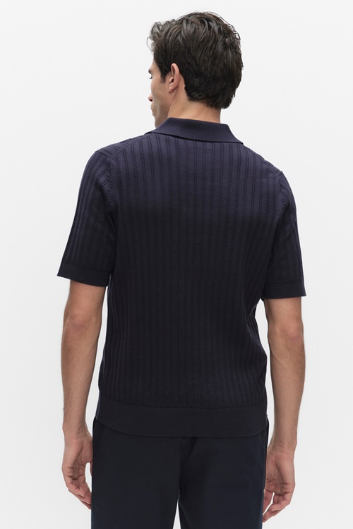 Bläck Antonio knit poloshirt pikéer herr – bild 2