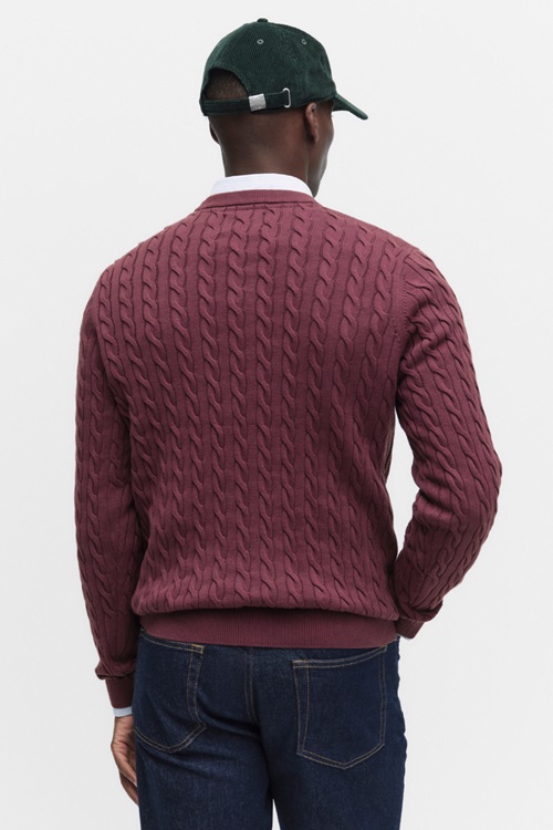 Bondelid Dave Cable Crew Neck Stickade Tröjor Herr S MQ Marqet 2