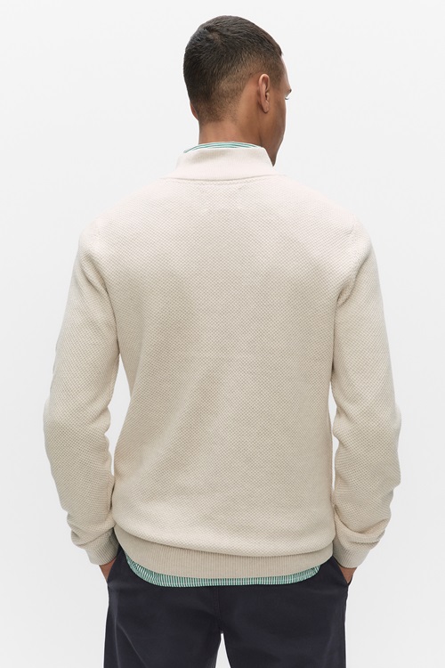 Bondelid Kurt half zip stickade tröjor herr – bild 2