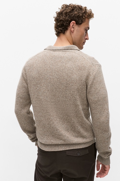 Bläck Leo mouline poloshirt stickade tröjor herr – bild 2