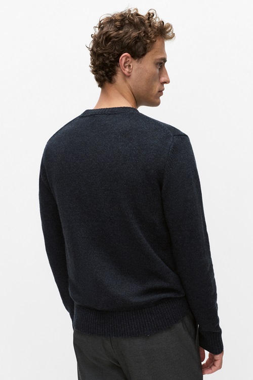 Bläck Liam argyle sweater stickade tröjor herr – bild 2