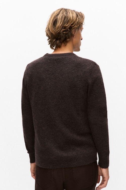 Dobber Loui wool crew neck stickade tröjor herr – bild 2