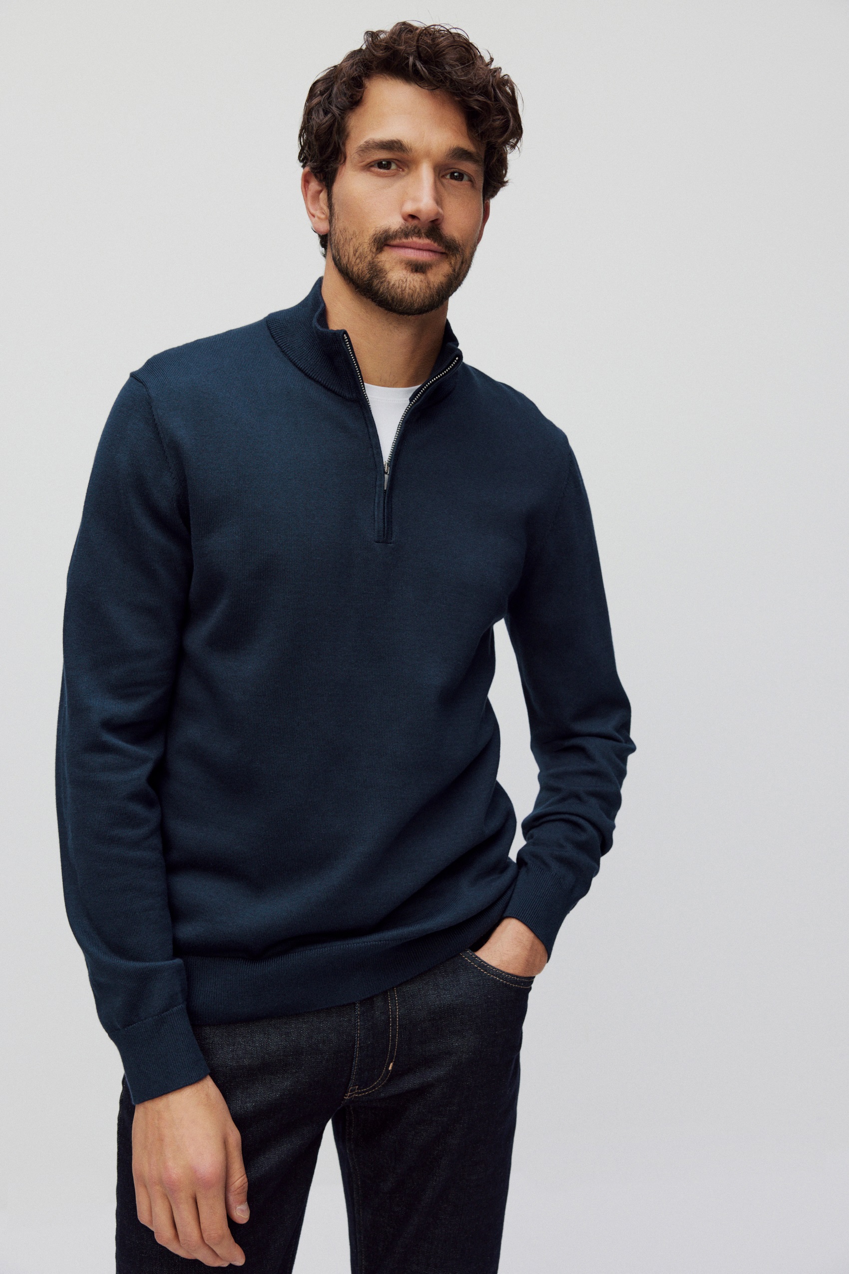 Bläck Menton Half Zip Navy MQ Marqet