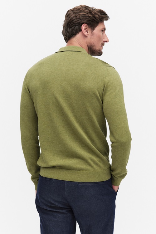 Bläck Menton Polo Shirt Stickade Tröjor Herr M MQ Marqet 2