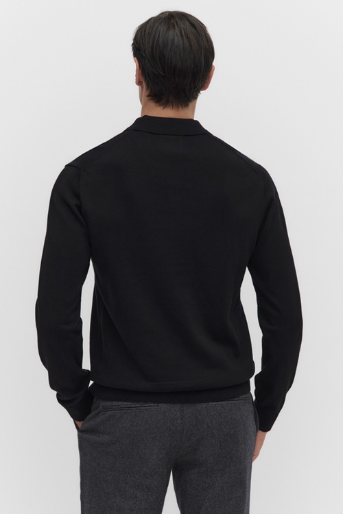 Bläck Menton polo shirt pikéer herr – bild 2