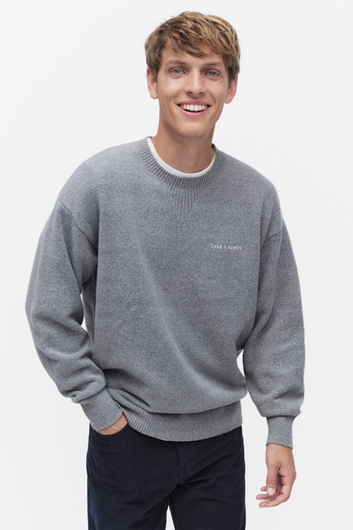 Lyle & Scott Script Knitted Crew Stickade Tröjor Herr L MQ Marqet 1