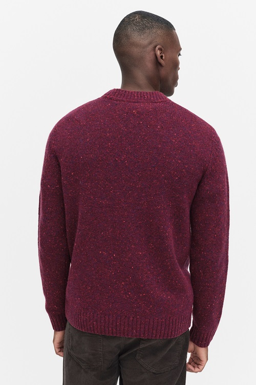 Dobber Tim neps crew neck Tröjor > Stickade tröjor DARK BLUE Herr S 2