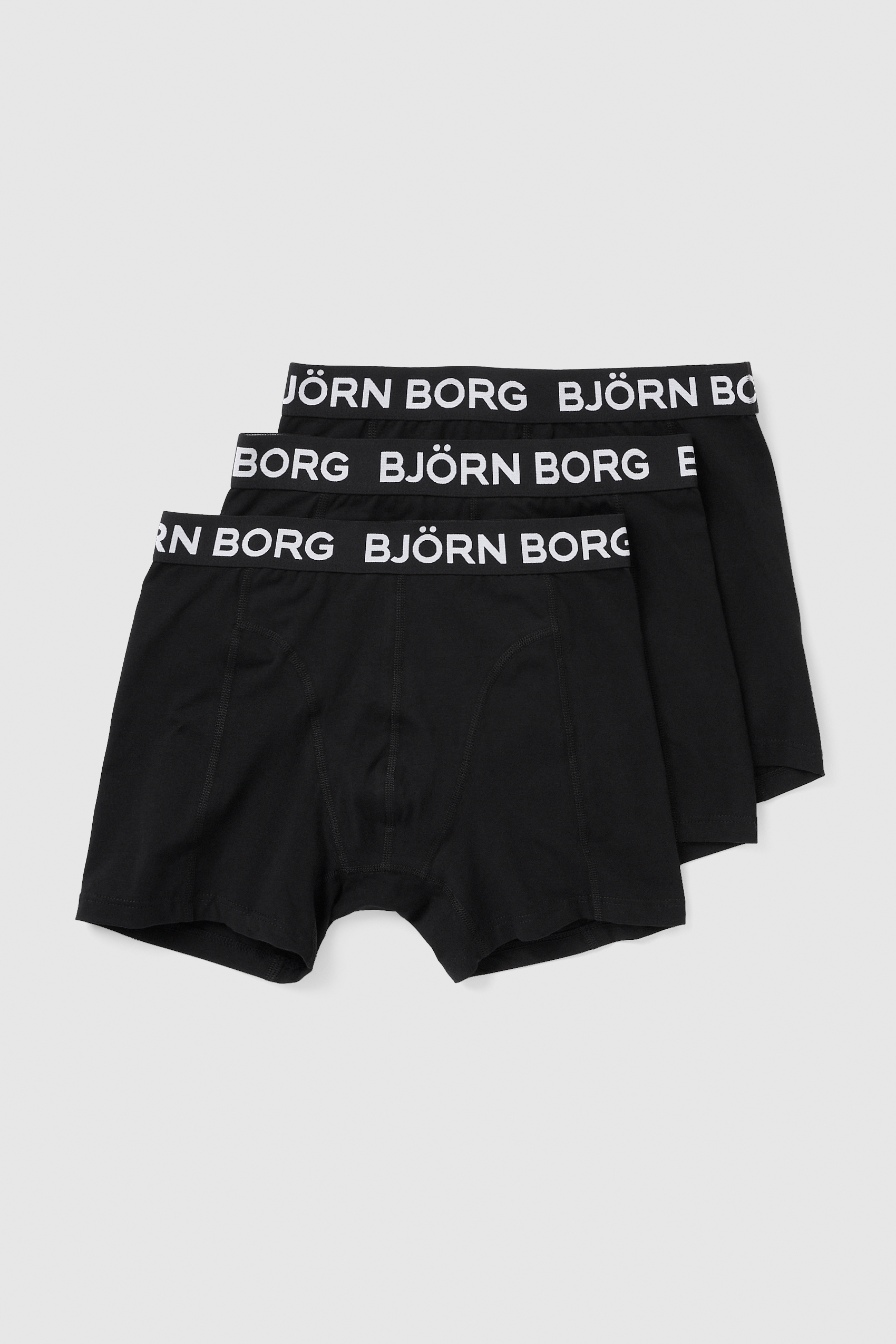 Bjorn Borg Mens Contrast Solids Shorts 3 Pack