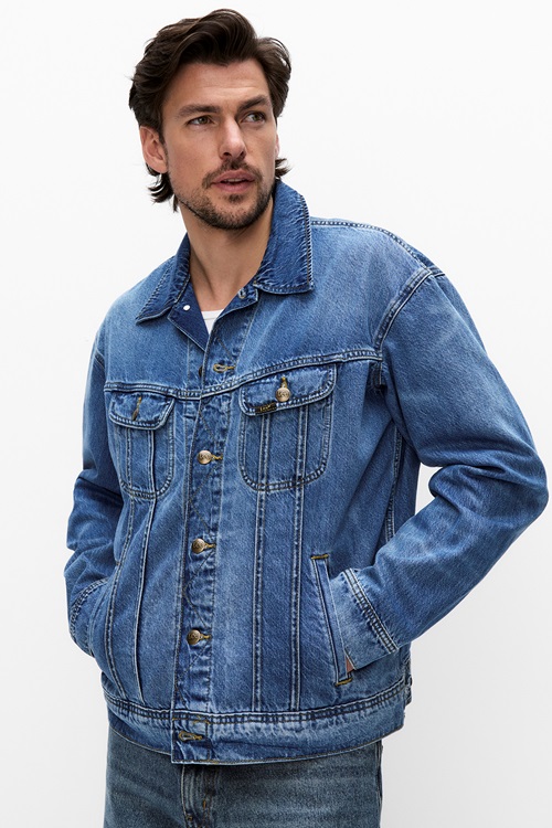 Lee Relaxed Rider – avslappnad jeansjacka i bomull