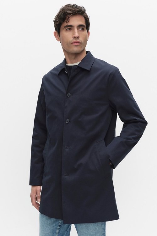 Curtis car coat i mörkblått – Bläck